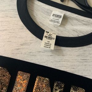 VS Pink Blinged Long Sleeve Top